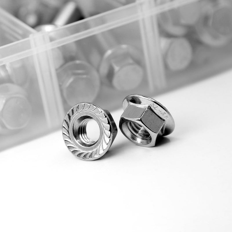 YEEZET 112PCS M6 Stainless Steel 304 Flanged Hex Head Bolts and Nuts kit 10mm 20mm 30mm 40mm 50mm - Image 5